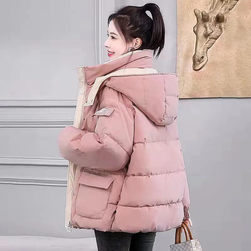 Daunenjacke Damen Winter Steppjacke Kurz Steppjacke Verdickte Brotjacke Trend