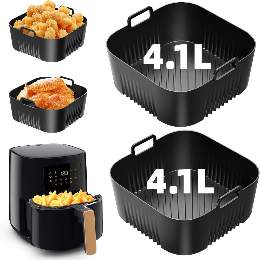 1/2PCS Air fryer Silicone Liner Compatible for Philips 4.1L (HD9252, HD9200, HD9255) ,Air Fryer Accessories Tray