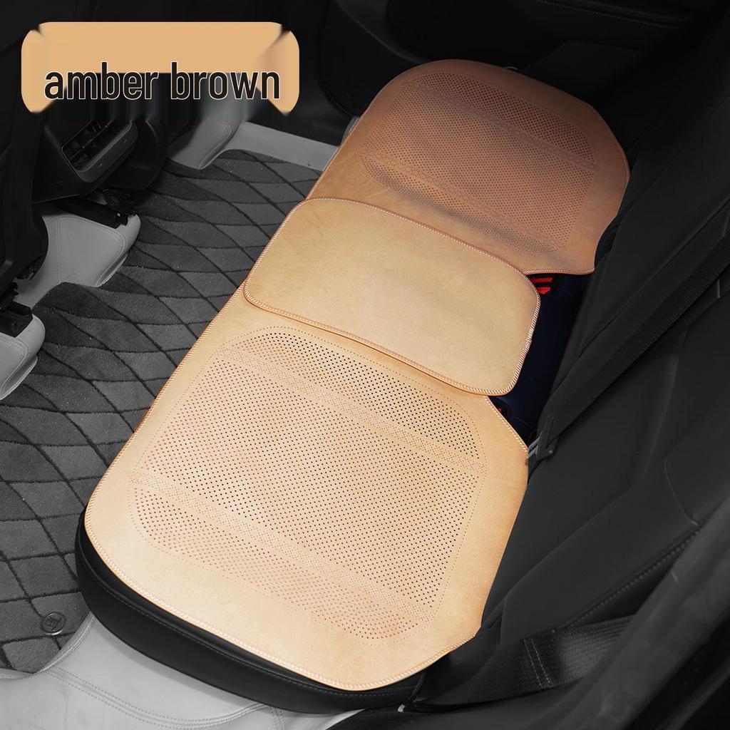 Breathable Suede Velvet Car Seat Cushion for Driver - Perforated, All-Season Cover