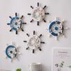 Nautical Ship Wheel Wall Decor, Marine Themed Wall Hangings with Anchors, Fish & Seagulls, Ideal for Coastal Style Home Wall Art