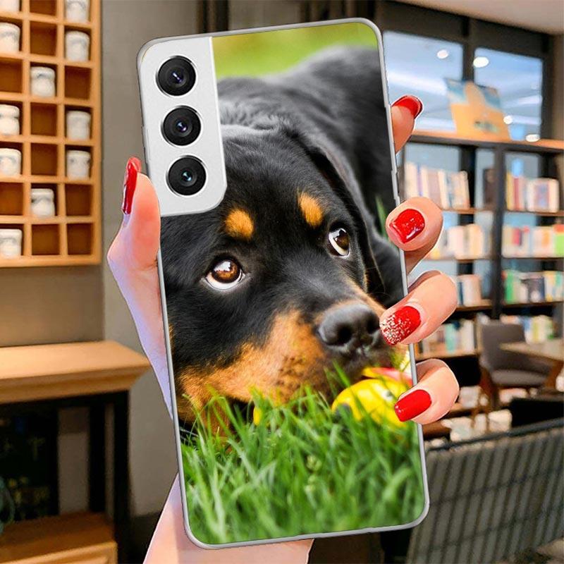 Rottweiler Dog Cover Phone Case For Samsung Galaxy S26 S25 Edge S24 Ultra S23 S22 Plus S21 S20 FE Soft Fundas Shell Galaxy S25 S