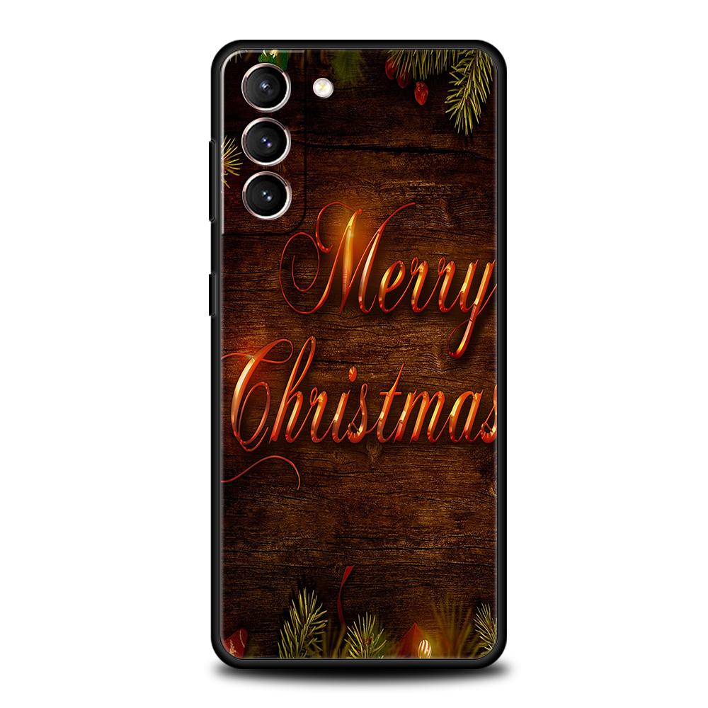 Winter Merry Christmas Phone Case For Samsung Galaxy S24 S23 S22 S20 S21 FE Ultra S24 S23 S10 S10E S9 S8 Plus 5G Phone Cover Bag