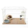 For Transparent Acrylic Cat Cage Exhibition Easy Disassemble Assemble Portable Stall for Hamster Rabbit Share Products