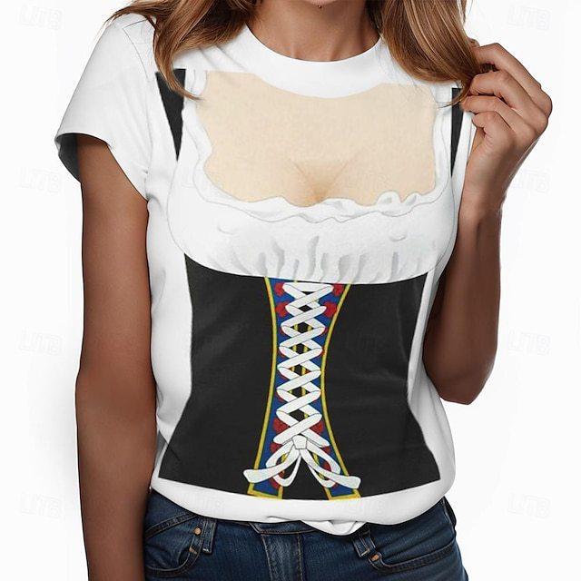 

Women s T-shirt 3D digital print comfortable round neck women s pullover top 3229 EMA 6XL