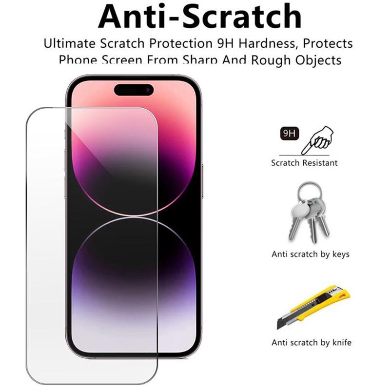 3 buc. Sticlă securizată cu acoperire completă pentru iPhone 15 Pro Max 14 13 Pro Protector de ecran pentru iPhone 11 12 Pro 7 8Plus XR XS Max Sticla