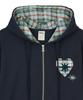 Dandel Dd Heart Check Lining Hoodie Zip-Up (Navy)