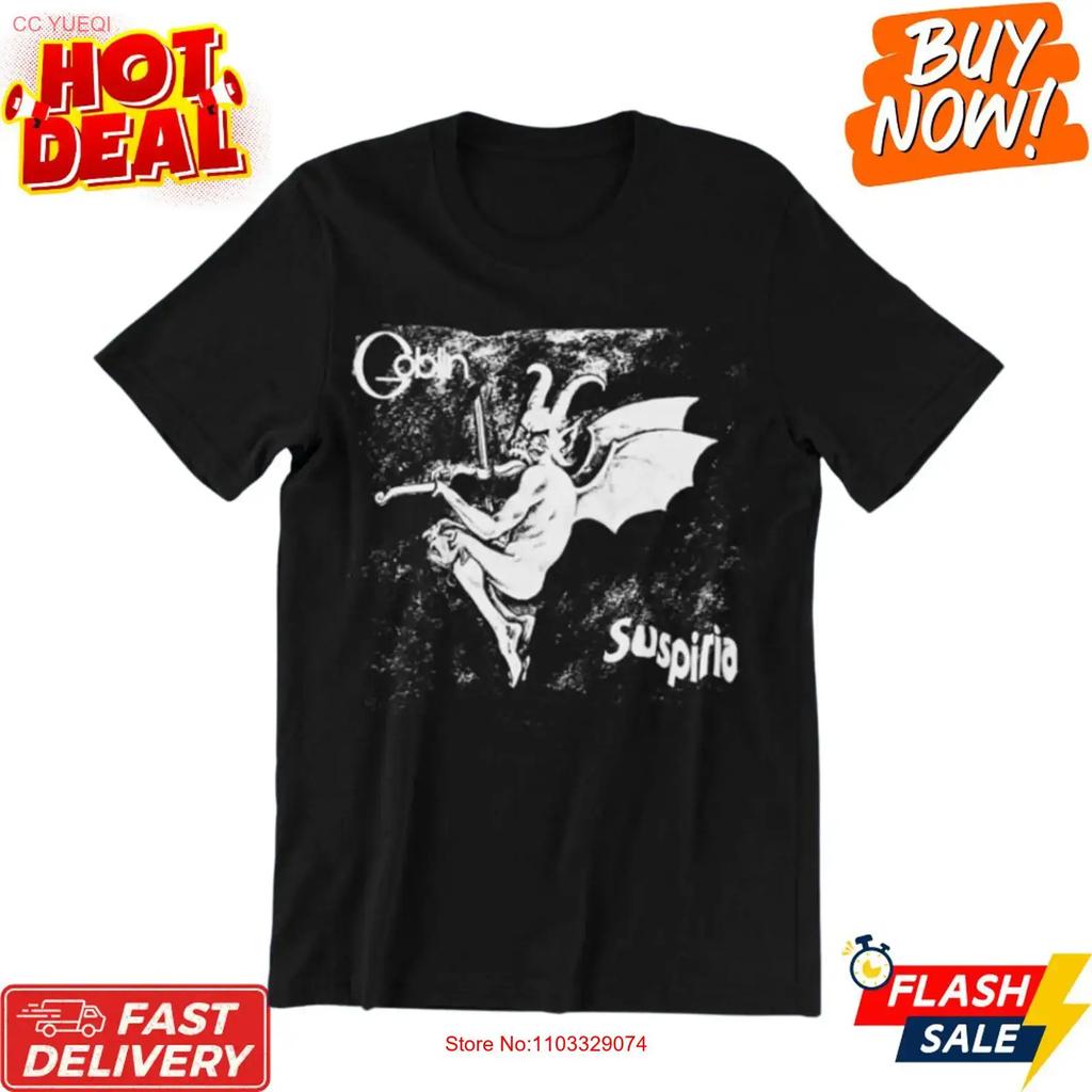 Suspiria Goblin Inspired T Shirt Retro 80s Horror Movie Tribute Fan vintage Washed Versatile Unisex graphic Slightly Soft