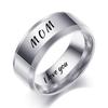 Gioielli di Moda Anello Incidi Nome Data Logo Altamente Lucidato All'Ingrosso Acciaio Inossidabile Matrimonio Fidanzamento Anelli di Marca Per Uomo Donna
