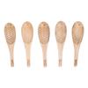 5Pcs Soup Spoon Fish Shaped Carved Wooden Rice Spoon Kitchen Tool for Mixing Cooking