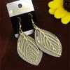 Punk  Big Leaf Shape Drop Earring Female Gold Color Plant Dangle Earrings for Women Punk Party Jewelry Gift 2025 E329