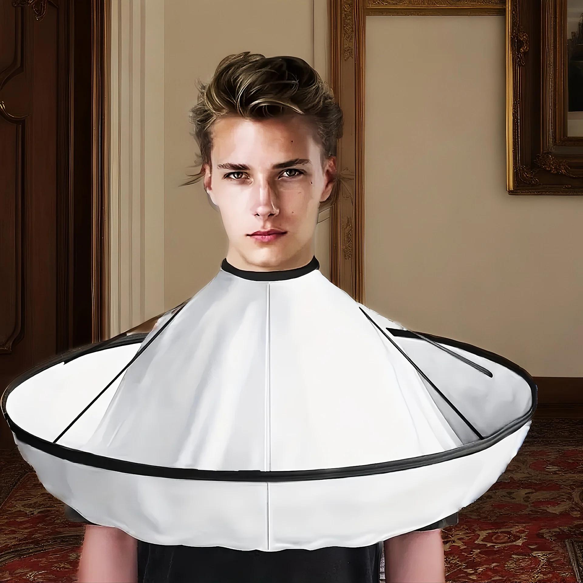 

Professional Non-Stick Waterproof Haircut Cape with Adjustable Neck Duster for Stylists And Barbers Salon Quality белый