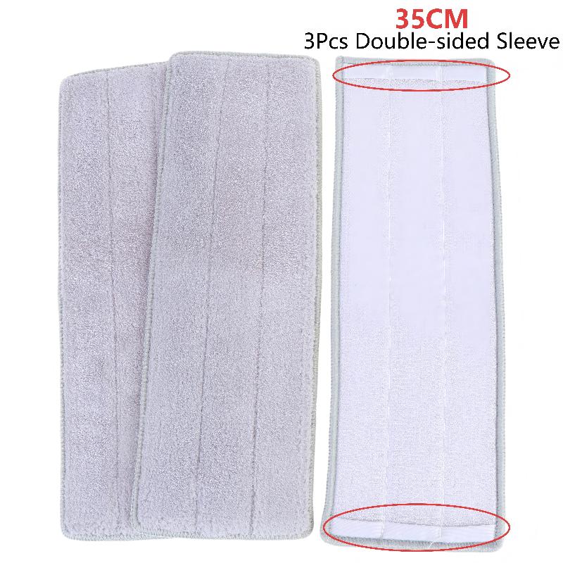 3Pcs Flat Mop Replacement Pads Reusable Thickened Microfiber Absorbent Mop Refill Pads For Spray Mop Dust Mop Cleaning Supplies