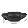 Leather Zipper Closure Waist Bag Men's Outdoor Waterproof Pocket Pouch Fanny Shoulder Bags Purse Travel Riding