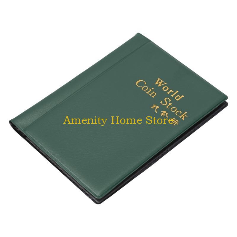 F26C Coin Album, 10 Pages Storage Sheets with 120 Coins Pockets Penny Collection Book Mini Money Collecting Holder for Coin