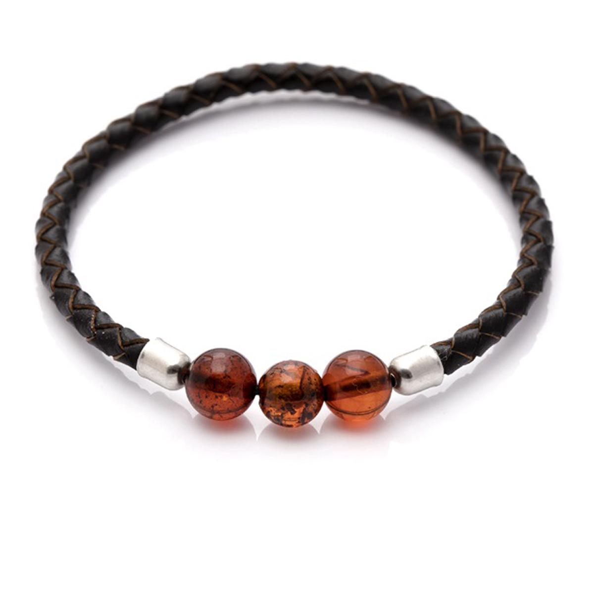 

Les Trésors De Lily [R5515] - Серебряный браслет «Вдохновение» янтарно-серебристый (родий) - 40x10 мм