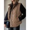 Veste Matelassée à Capuche pour Femme Color Block Manches Raglan Fermeture Éclair Devant Manteau Décontracté Coupe Ample