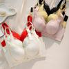 French Lace Bra Women's Gathering Bra Breast Collection Anti Sagging No Steel Ring Adjustable Thin Bra
