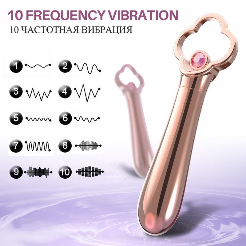 Metall-G-Punkt-Vibrator für Frauen, vibrierende Kugel-Halskette, Schmuck-Vibrator, Diamant-Klitoris-Vagina-Stimulator