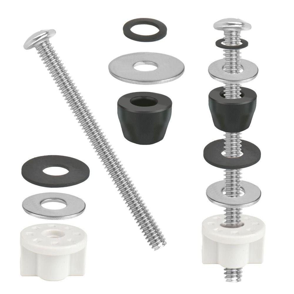 2PCS Waterproof Toilet Seat Fasteners Top-mounted Toilet Seat Hinge Bathroom Maintenance