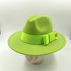 Fedora Fiocco Nuovo Blu Lago Cappello Nuovo Monocromatico Moda Primavera Unisex Cappello Jazz Cappello Fedora Gorras