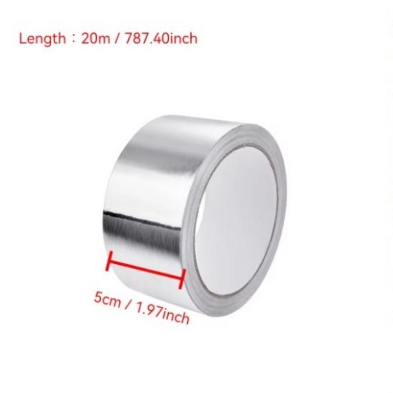 1Roll Super Sticky Aluminum Foil Rubber Tape High Temperature Resistance Waterproof Roof Pipe Crack Duct Repair Tape Stop Leak