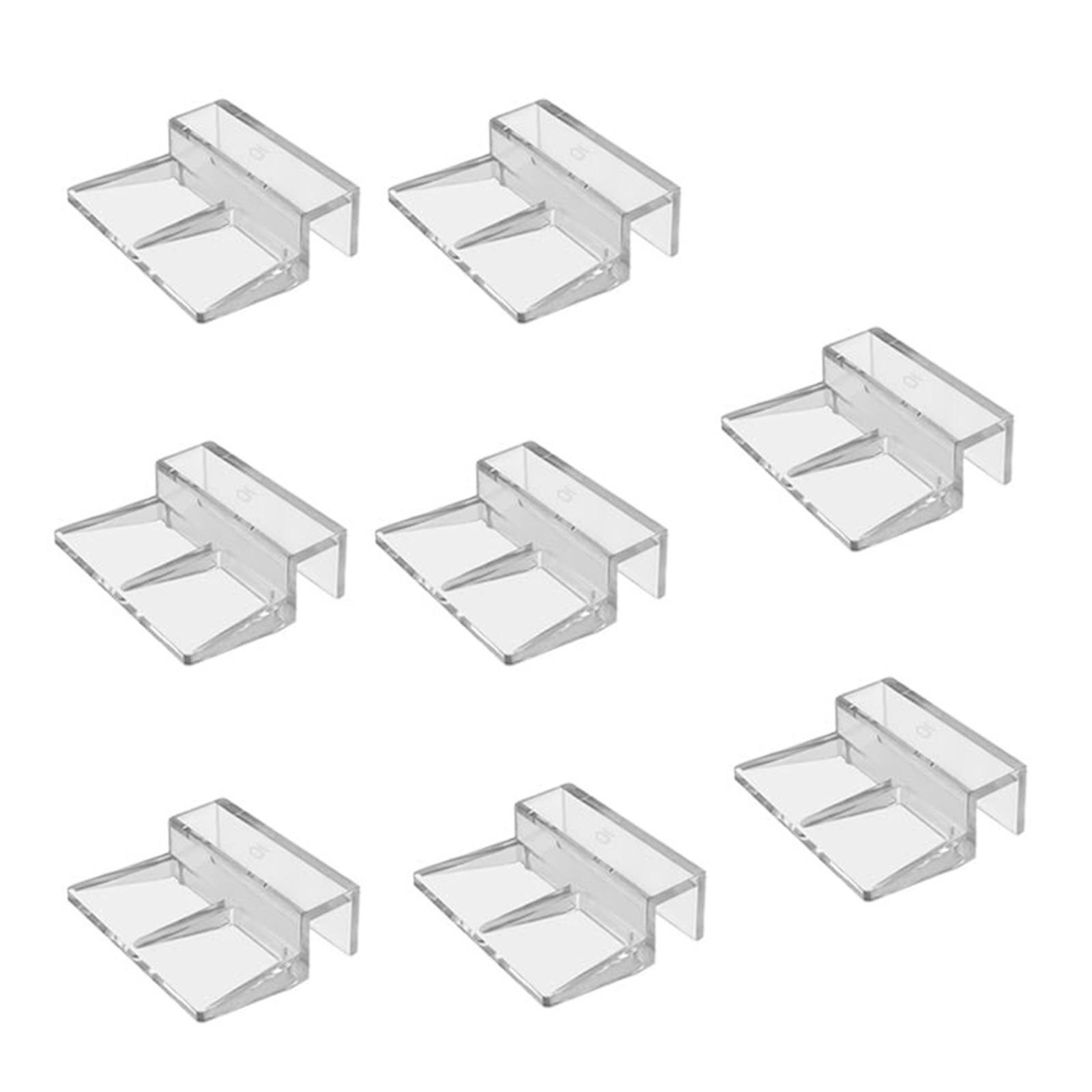 

8 шт. Клипсы для стеклянной крышки аквариума, акриловая подставка для бескаркасных аквариумов, размер 6 мм и 8 мм для отличной поддержки