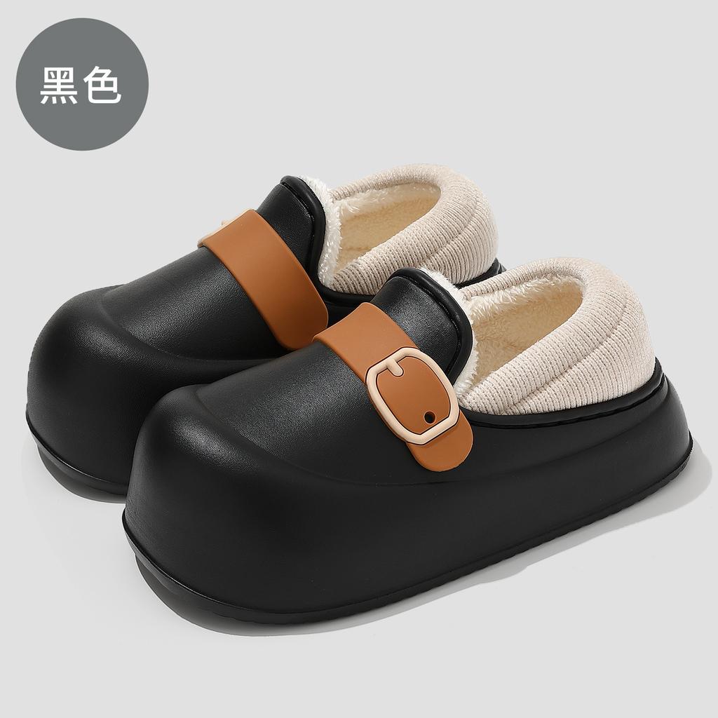 EVA waterproof cotton slippers winter indoor home household plush warm bedroom plush cotton shoes