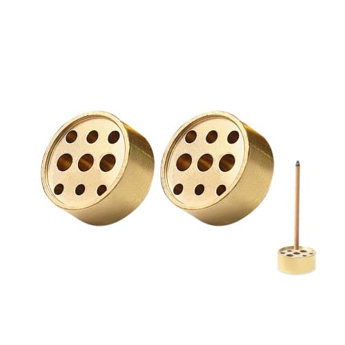 Set of 2 Cylindrical Incense Burners, Simple Design, Durable, Easy to Use, Compact, Portable, Elegant, Ideal for Meditation and Studying