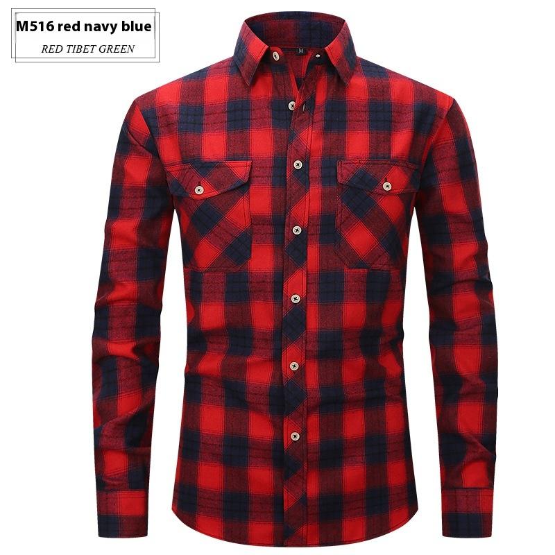 Cozy Up Men's Casual Plaid Flannel Long Sleeve Button Down Shirt