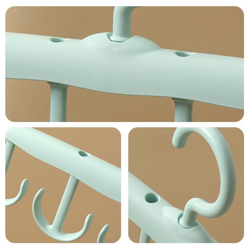 Multifunktionale Kleiderbügelständer unterstützen das kreisförmige Trocknen von Schals und Socken aus Kunststoff und sind Aufbewahrungsregale für Krawattengürtel und BHs