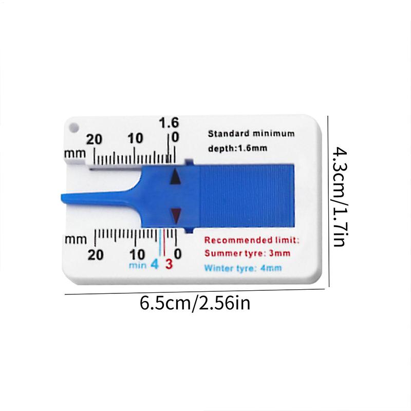 Car Tester Tire Depth Ruler Tire Thickness Gauge for Cars Tyre Ruler Tread Depth Accurate Measurement Tools Car Inspection Tools