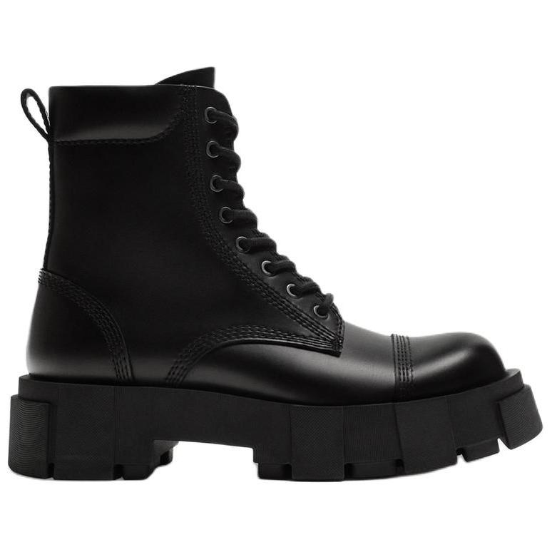 Zara Pu Comfortable Minimalist Short Martin Boots Men Boots Black 12019520-38