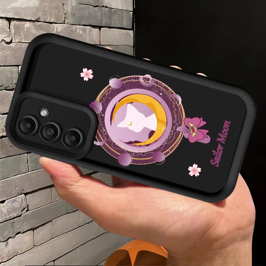 Sailor Moon Cat Manga Phone Case for Samsung Galaxy A54 A53 A06 A25 A35 A73 A72 A71 A55 A15 A52 A51 Soft Shell