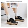 Scarpe da ginnastica alla moda da donna Scarpe da skateboard antiscivolo con lacci per esterni Scarpe sportive piatte da passeggio comode e leggere per le donne