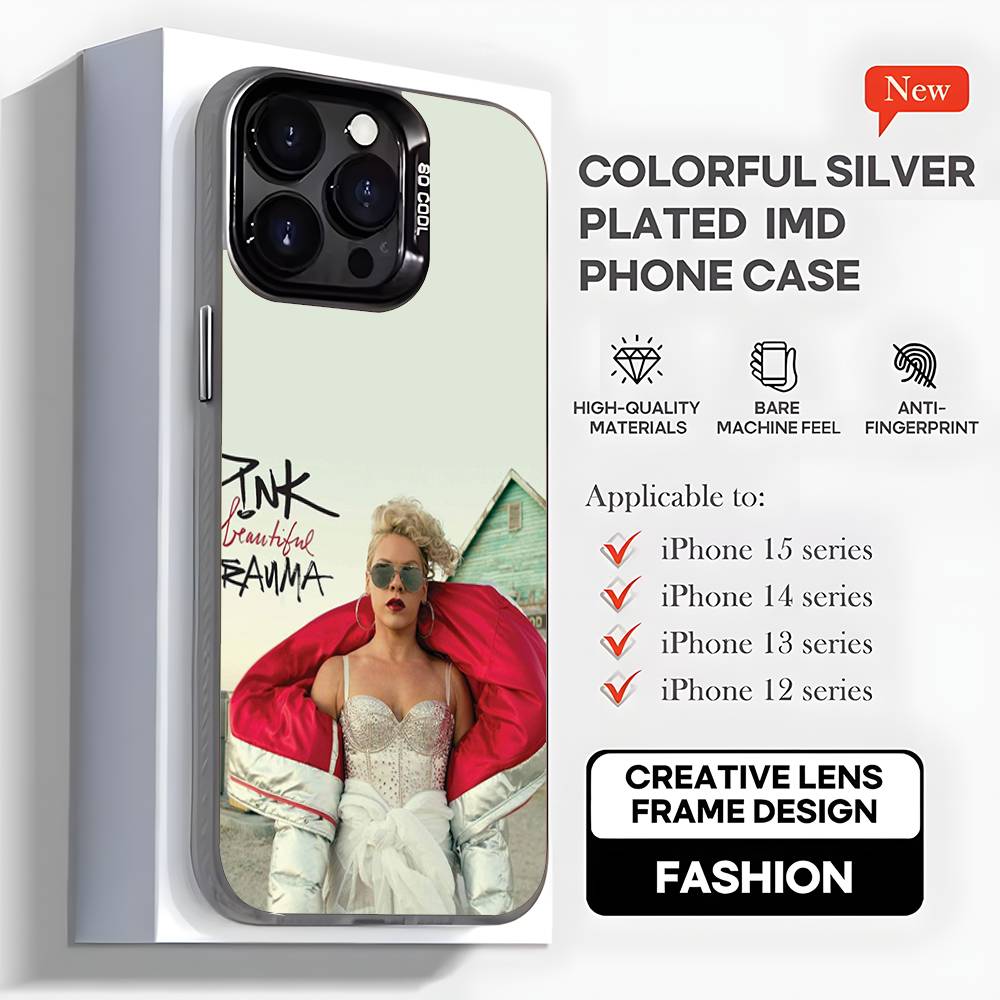 

P-P!nk Pink Alecia Beth Phone Case For iPhone 16,15,14,13,12,11,Mini,Pro,MAX,plus,Black Matte Shockproof Cover iPhone11PRO