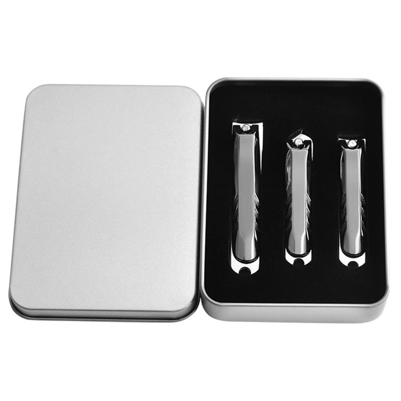 3pcs Nail Clipper Set Professional Anti-splash Nail Cutter Fingernail Toenail Clippers With Metal