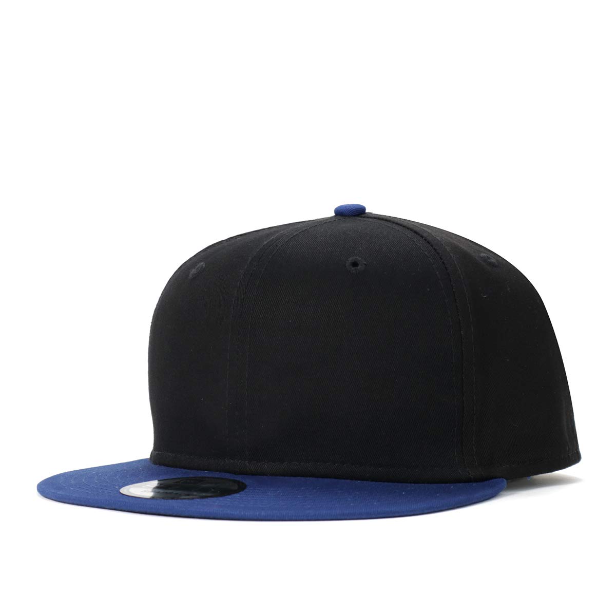 

New Era 9FIFTY Flat Bill Snapback Free Size Men s Cap, Black/Royal, (Adjustable)