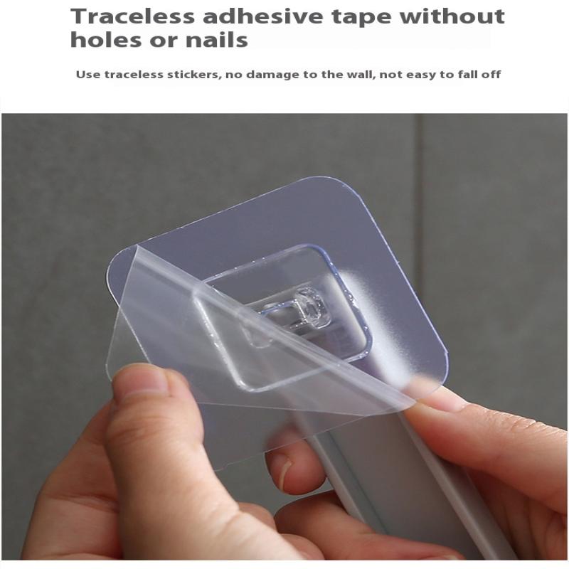 Küchenhakenleiste Bohrfrei Hängestange Stark Klebend Badezimmer Wandhaken Handtuchhalter