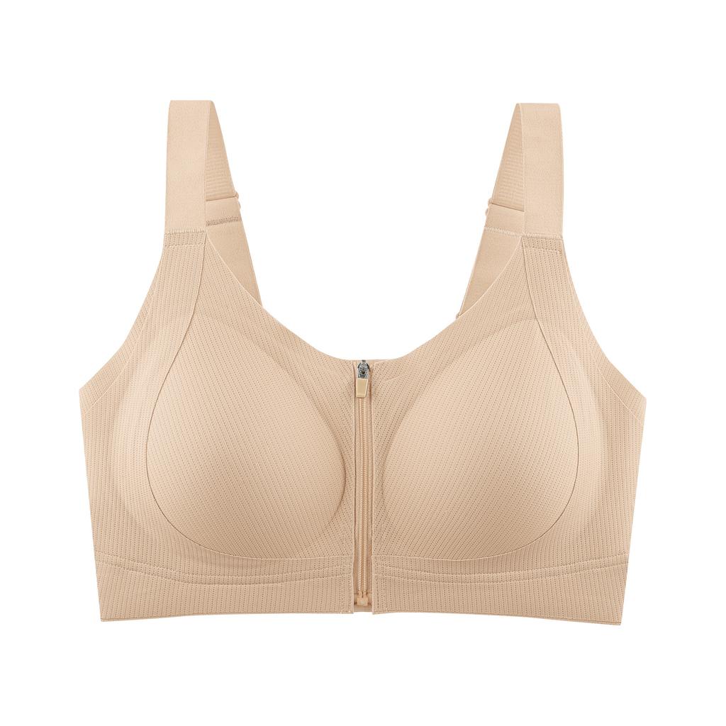 Front Zipper Bra Female Invisible Gathering Bra Seamless Lifting and Gathering Bra
