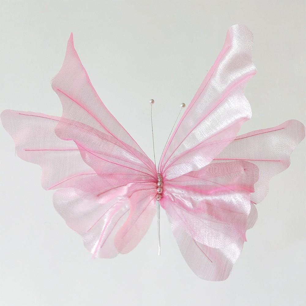 Silk Iridescent Butterfly Wedding Art Installation & Photo Prop
