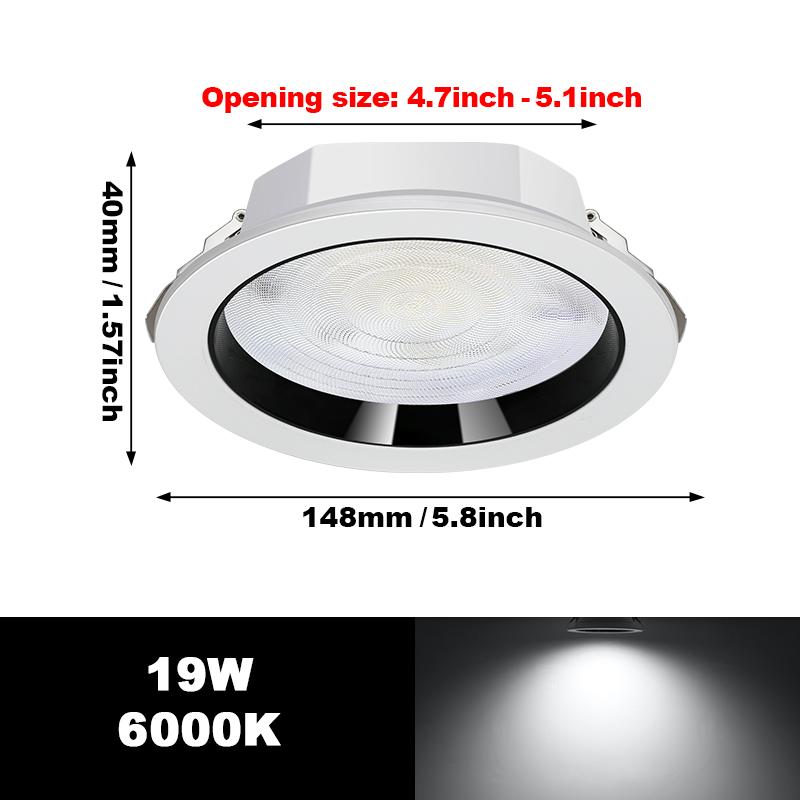 Ceiling LED Spotlights Dowmlight AC 220V Round Recessed LED Dowm Light Spot Ceiling Lamp 9W 13W 19W 22W Indoor Lighting