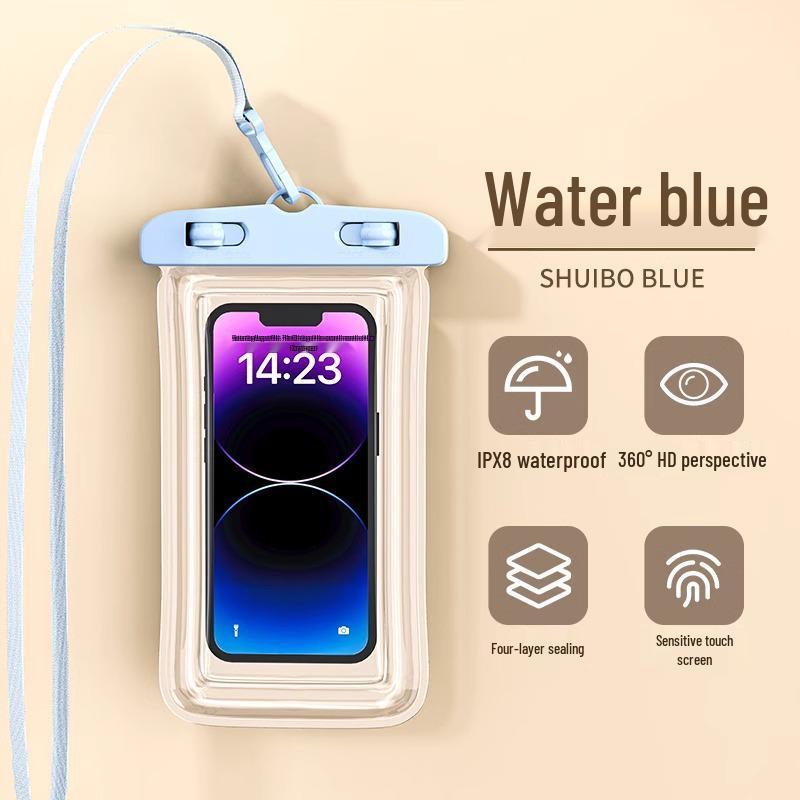 Waterproof Phone Pouch with Touch Screen & Neck Strap for Swimming, Rafting, and Rain - Take Pictures Underwater