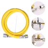304 Stainless Steel Gas Hose Yellow Flexible Braided, Gas Line Connector Double Plug End Straight Pipe Dryer Gas Hose