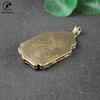 Antique Copper Chinese Guan Gong Big Pendant Necklace Copper Buddha Lucky God of Wealth Chinese Letter Blessing Birthday Present