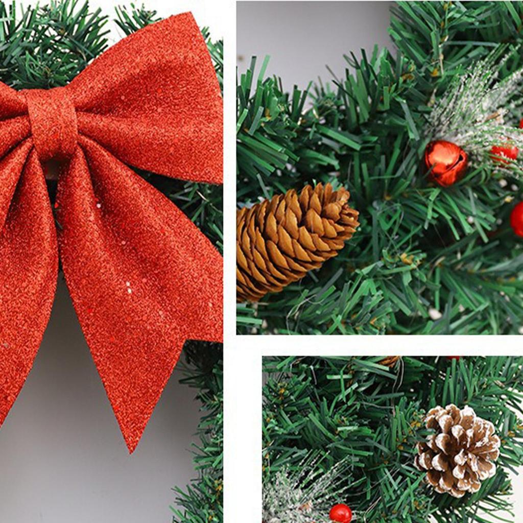 Christmas Wreaths For Front Door Fence Holiday Wreath Elegant Christmas Decoration For Mantle Cabinet Wall Porch Fireplace