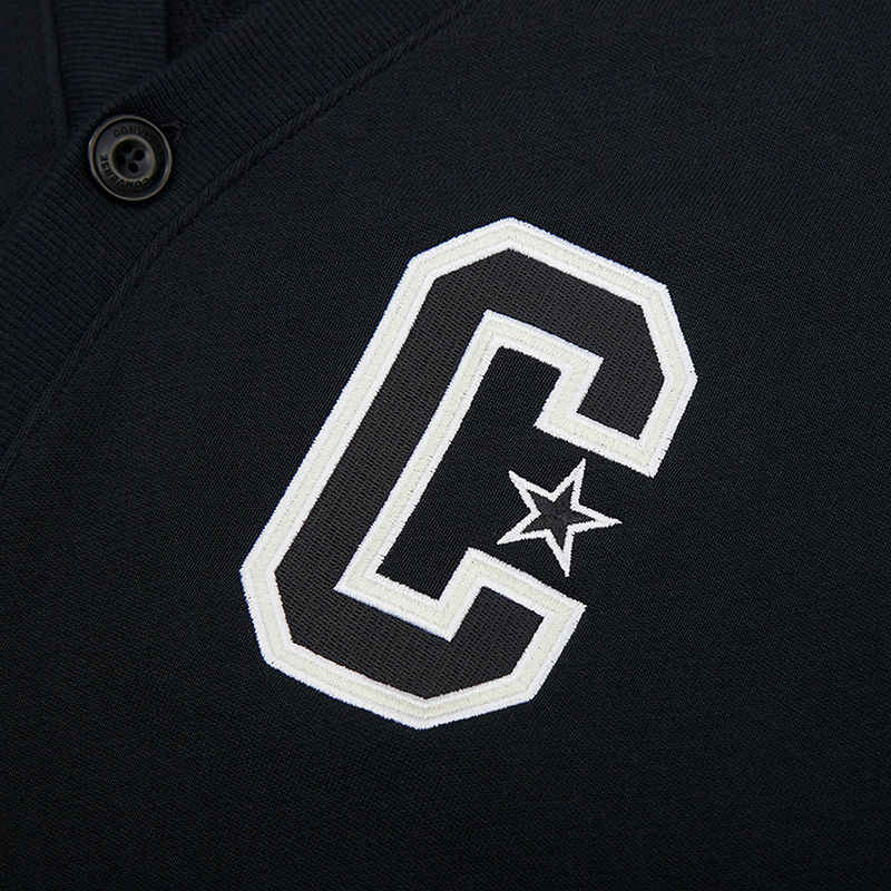 New Converse Sweatshirt Men's Black 10028003-A02