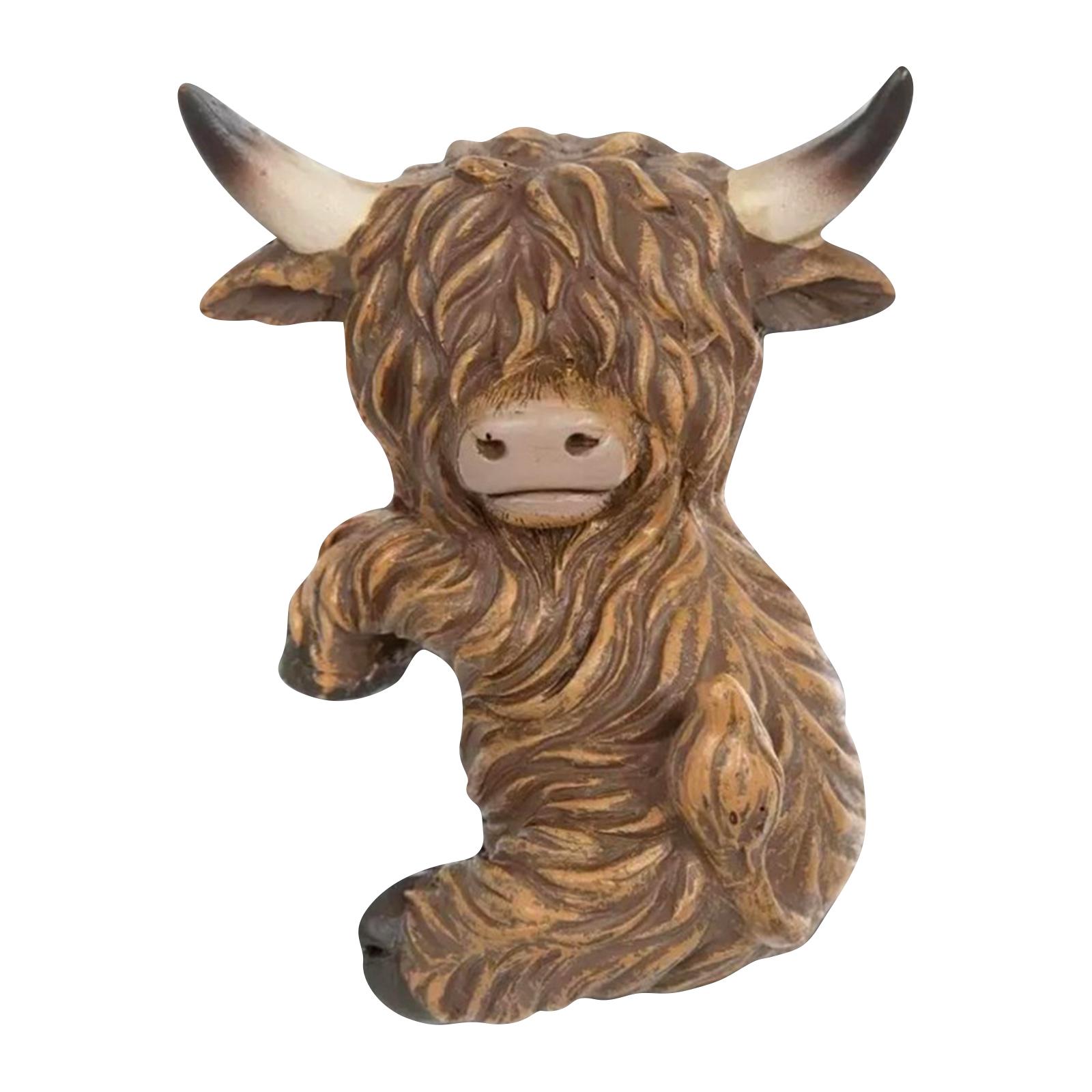 Adorable Cow Pot Clinger Percher Houseplant Home Garden Decor (Adorable Cow Lookimg Left)