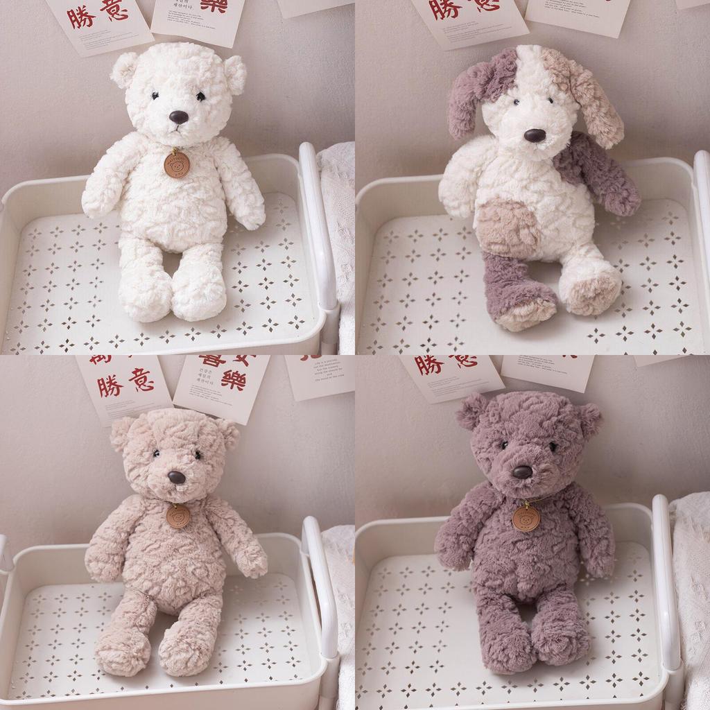Ins Cute Dog Plush Toy With Long Fur Pp Cotton Filling Gift For Kids And Girlfriends