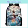 Nezha Backpack Durable Oxford Bookbag For School Use Large Capacity Gift Bag