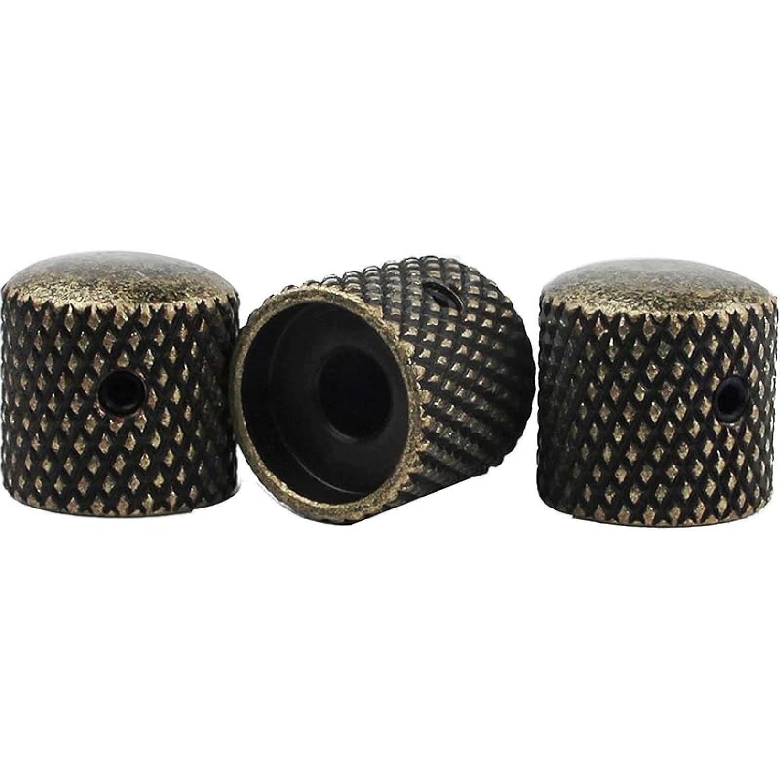 

Guyker 3 шт. ручки для гитары для 6 мм диам.. Потенциометры для вала - Ручка потенциометра для регулировки тона и громкости, замена для электрогитары или Precision Bass Brass - 3 Pieces